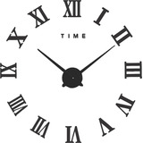 Reloj De Pared Moderno B4 En Madera Calada Negro Deco