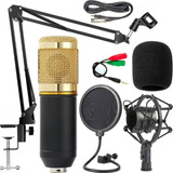 Microfone Profissional Bm800 + Suporte Articulado Pop Filter