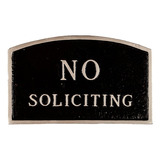 Montague Productos De Metal No Soliciting Arqueado Placa Par