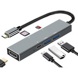 Hub Usb-c Para Mac Pc Y Mas Hifit A Hdmi Usb Lector Sd/mi...