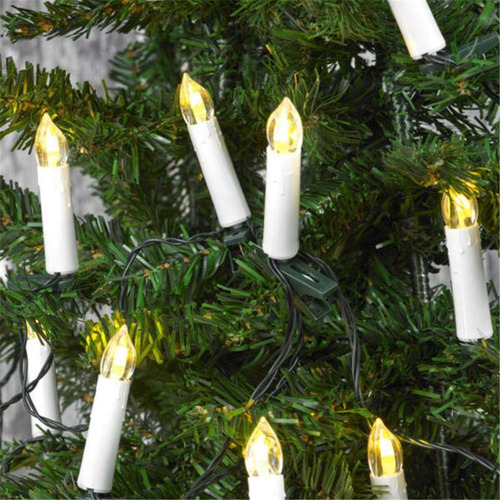 Clip Led Blanco Cálido On Candle Para Árbol De Navidad, 20 U