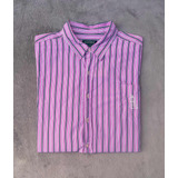 Camisa Ralph Lauren Logo Rosa Manga Franjas