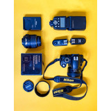 Nikon 3100 Kit Lente 50mm + Lente 18-55mm+ Fhash+radio Y Acc