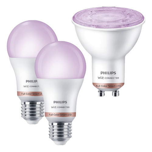 Foco Philips Smart Led 8w X2 + Lampara Gu10 Dimerizable Rgb