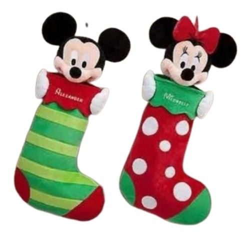 Bota Navideña De Mickey Minnie Personalizada 1pza :)