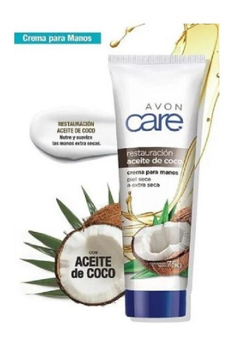 Crema Para Manos Avon Care C/ Aceite De Coco Restauración