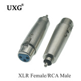 Plug Adaptad Xlr Canon Femea P/ Rca Macho Metal Profissional
