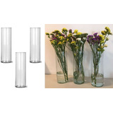 3 Vasos Tipo Copo Decorar Flores Arranjos Casamento Versátil