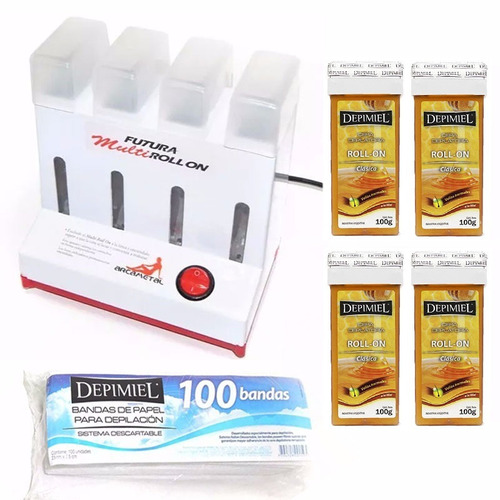 Depiladora Multi Roll On C/ 4 Cartuchos Y Pack De 100 Bandas