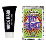 Lubricante Rock Hard 10ml + Bj Blast Manzana Verde Oral Sex