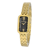 Relogio Technos Feminino Dourado Quadrado Social Luxo