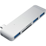 Hub Usb-c Satechi 3 Portas Usb-a 3.0 + Sd Prata