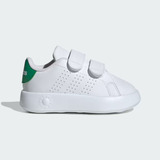 Tenis Niño Bebé Toddler adidas Advantage Cf Blanco Verde Casual Original Ligero Sneakers Streetwear