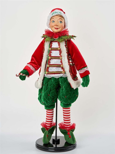 Bonita Figura De Elfo Navidad By Katherine's Collection 66cm
