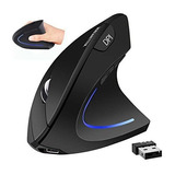 Mouse Vertical More&better Ergonómico Recargable -negro