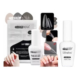 Soft Gel Cherimoya Kit+press Gel Liquido+ultrabond+120tips 