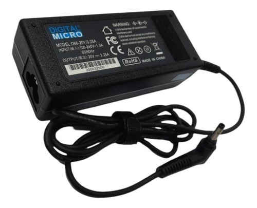 Cargador Alternativo Para Notebook Lenovo20v-3.25a 4.0x1.7mm