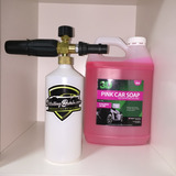 Foam Lance + Acople A Eleccion + 3d Pink Car Soap