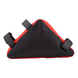 Bolsa Bicicleta Triangular Para Sillín Delantero Negro Rojo