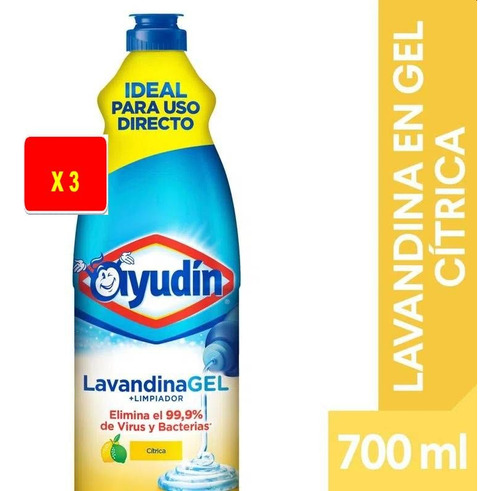 Lavandina En Gel Ayudin - Pureza Cítrica X700ml