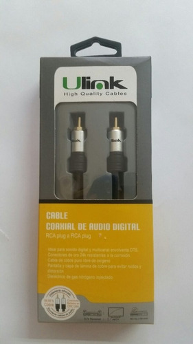 Cable De Audio Coaxial De Alta Fidelidad Plug Rca A Plug Rca