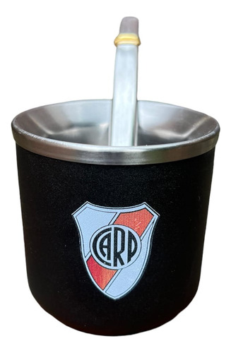 Mate Negro Con Escudo De River 