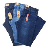 Kit Com 3 Calças Jeans Masculinas Com Lycra