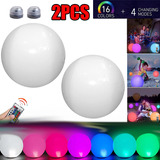2 Peças De Esfera Colorida Led Rgb Ball Com Controle Remoto