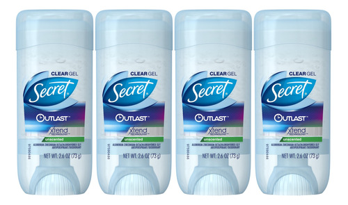 Secret Outlast Xtend Desodorante Antitranspirante, Gel Trans