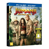 Blu-ray 3d + 2d Jumanji - Bem-vindo A Selva - Com Luva Novo