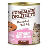 Homemade  River Salmon Gatitos/kitten Pack 3 Latas X 340 Grs