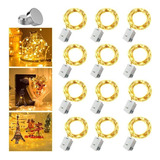 Muyier 12pcs 20 Luces Led Mini Cadena Para Botella, Flor