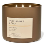 Bath And Body Works - Vela Grande 3 Mechas Color Cobre Fragancia Dark Amber Oud