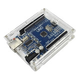 Placa Uno R3 Y Case Acrilico Ch340 G Atmega328p  