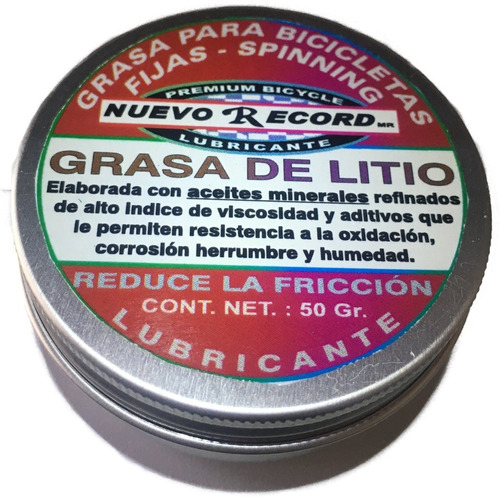 Grasa Para Bicicletas Fijas - Spinning - Litio