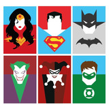 Vectores/plantilla Editable/colección Superheroes Dc