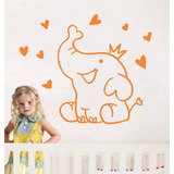 Vinilos Decorativos Infantil Elefantito Elefante + Corazones