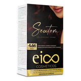  Kit Coloração Creme Eico Seu Tom 40g Tom 3.0 Castanho Escuro Tom 4.66 - Castanho Vermelho Intenso