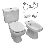 Juego Roca Monaco Inodoro Deposito Bidet  Regalo Accesorios