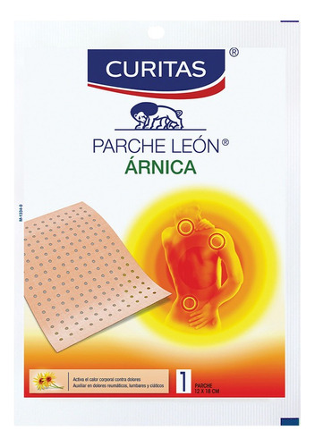 Curitas Parche León Poroso 12 Cm X 18cm Caja Con 1 Parche