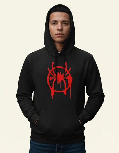 Sudadera Con Capucha Logo Spiderman Miles Morales Hoodie Tv