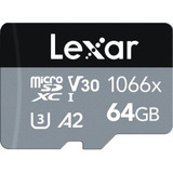 Cartão De Memória Micro Sd Lexar 1066x 64gb 4k A2 160mb/s