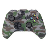 Funda Silicon Compatible Con Control Xbox One Camuflaje Cafe