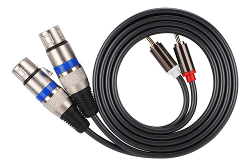 Cable Adaptador De Audio Dual Para Rca Macho A Doble Xlr Hem