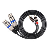 Cable Adaptador De Audio Dual Para Rca Macho A Doble Xlr Hem