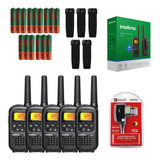 Kit 5 Rádio Comunicador Modelo Intelbras Rc4002 Ht + Brinde 