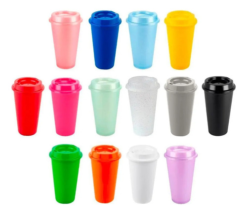 Vaso Cafetero Tirich Con Tapa 16oz 475ml Paquete 50 Piezas