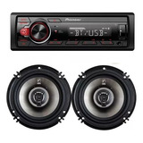 Estereo Pioneer Mhv-s215bt + 1 Par De Bocinas 6.5  Hf-652