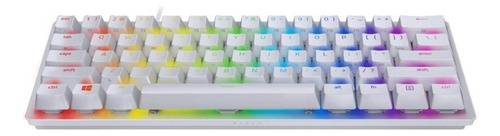 Teclado Gamer Razer Huntsman Mini Qwerty Razer Purple Inglés Us Color Mercury Con Luz Rgb