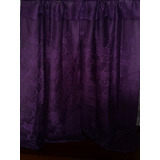 Jgo. Cortina De Encaje Doble Hoja 2m Alto X 2.60m De Ancho Color Violeta Oscuro